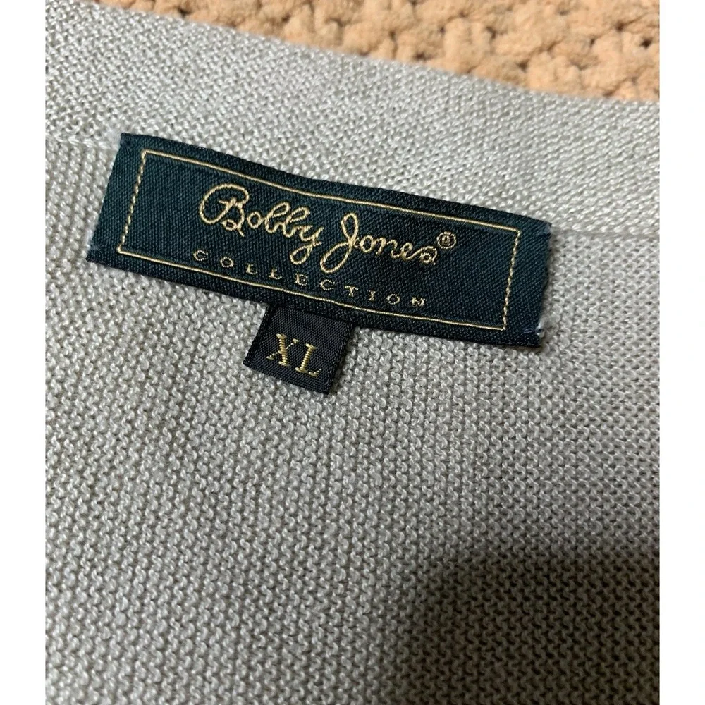 Mens XL Bobby Jones Collection Gray Pullover Sweater Vest Grandpa‎ Golf Preppy